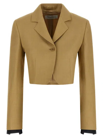 Max Mara Mxsbuono Blazer In Brown