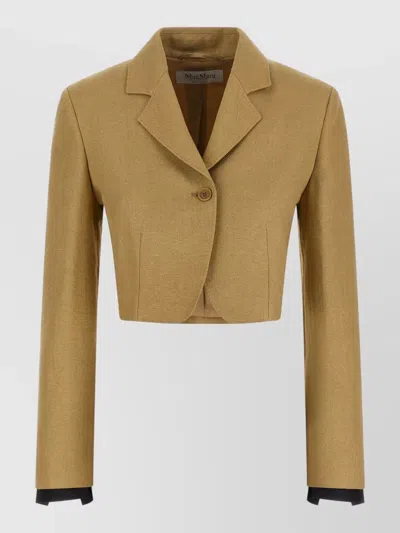 Max Mara Mxsbuono Tailored Blazer Cropped Long Sleeves