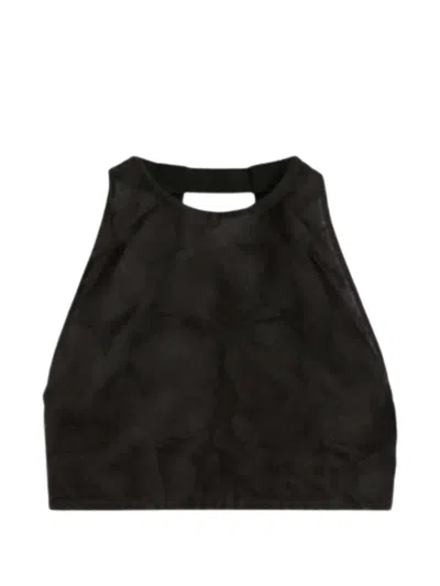 Max Mara Mxsfumetto Crop Top With Cut-out In Black