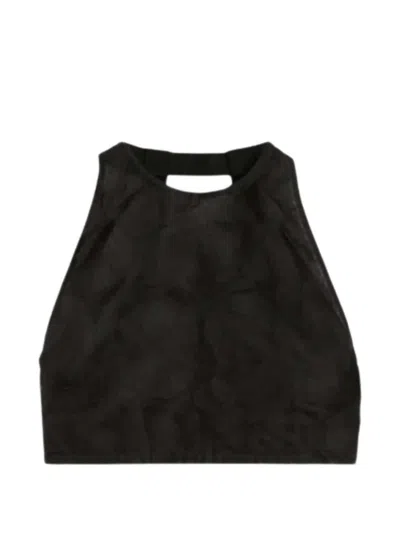 Max Mara Mxsfumetto Crop Top With Cut-out In Black