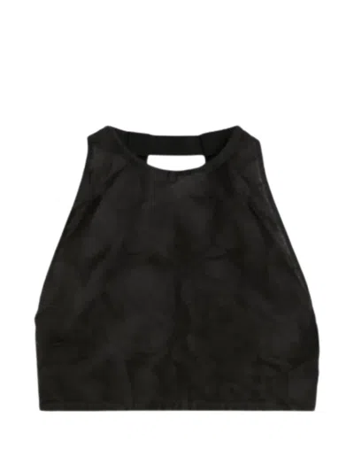 Max Mara Mxsfumetto Crop Top With Cut-out In Black
