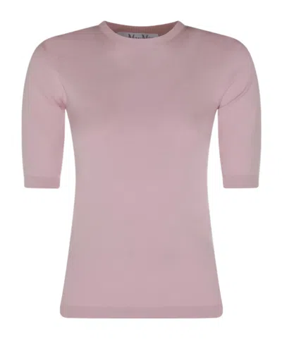 Max Mara Mxsottan Short-sleeved Jumper In Pink
