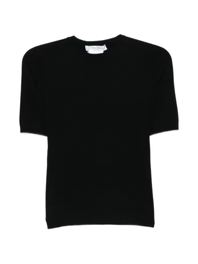 Max Mara Mxsottano Negro Viscosa Poli Top In Black