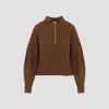 Max Mara Half-zip Wool And Cashmere Sweater In Brown