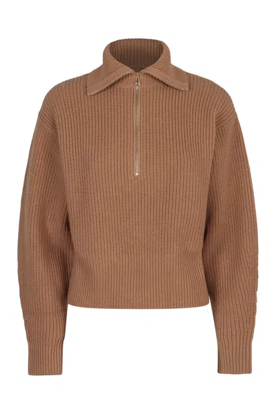 Max Mara Nadar Sweater In Wool And Cashmere In Brown