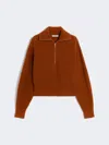 Max Mara "nadar" Sweatshirt In Wool And Cashmere In Brown