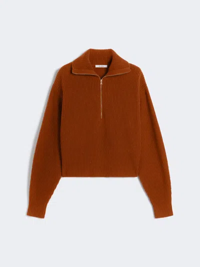 Max Mara "nadar" Sweatshirt In Wool And Cashmere In Brown