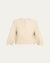 Max Mara Naiadi 3/4-sleeve Crop Jacket In Neutral