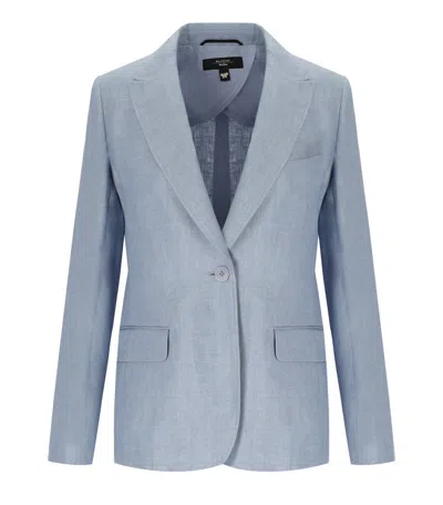 Max Mara Nalut Light Blue Single-breasted Blazer