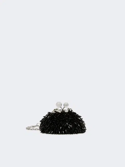 Max Mara Nano Pasticcino Bag With Gemstones In Black