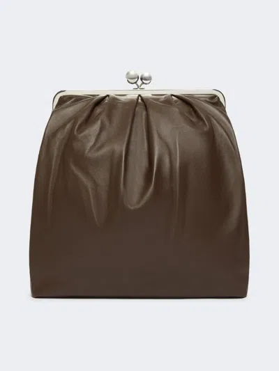 Max Mara Nappa Leather Backpack In Brown