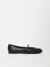 Max Mara Nappa Leather Ballerinas In Black