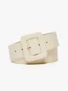 Max Mara Nappa Leather Belt In Ivory