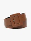 Max Mara Nappa Leather Belt In Tobacco