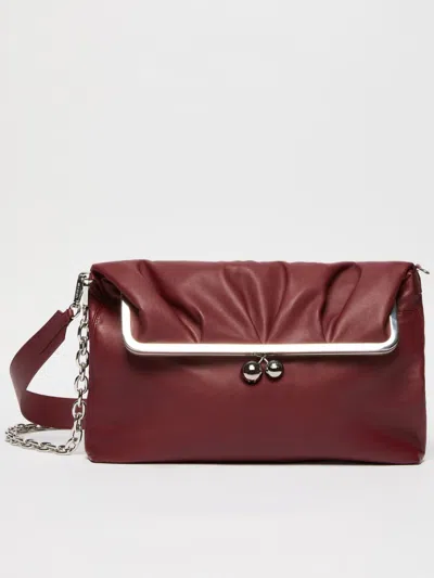 Max Mara Nappa Leather Clutch-style Pasticcino Bag In Brown