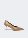 Max Mara Nappa Leather Court Shoes In Brown