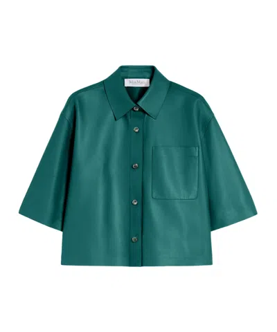 MAX MARA NAPPA LEATHER CROPPED JACKET