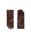 Max Mara Nappa Leather Gloves In Brown