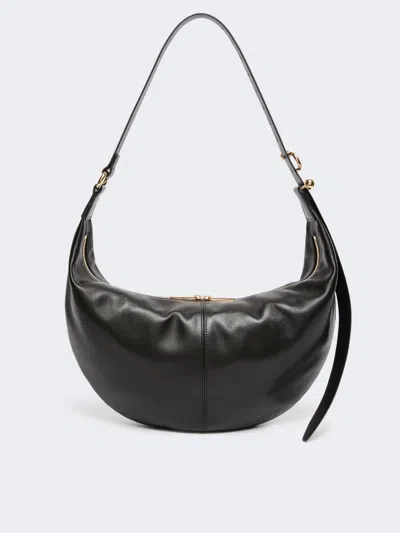 Max Mara Nappa Leather Hobo Bag In Black