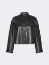 Max Mara Nappa Leather Jacket In Black