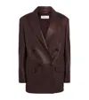 Max Mara Nappa Leather Olimpia Blazer In Red