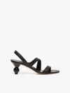 Max Mara Nappa Leather Sandals In Black