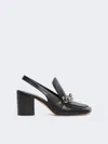 Max Mara Nappa Leather Slingbacks In Multi
