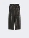 Max Mara Nappa Leather Trousers In Black