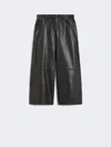 Max Mara Nappa Leather Trousers In Black