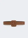 Max Mara Nappa Sheepskin Belt In Brown