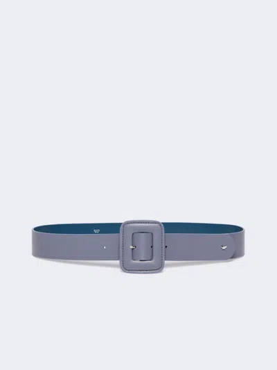 Max Mara Nappa Sheepskin Belt In Purple