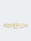 Max Mara Nappa Sheepskin Belt In White