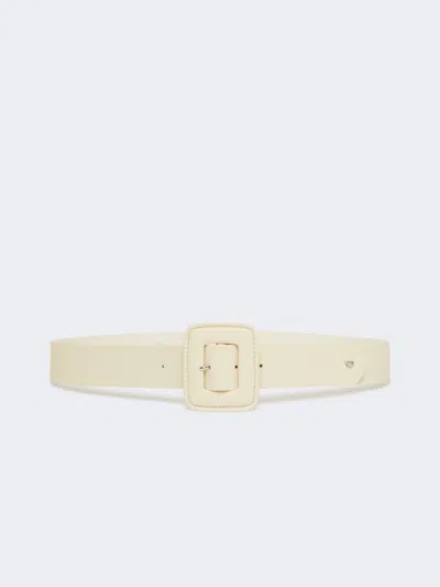 Max Mara Nappa Sheepskin Belt In White