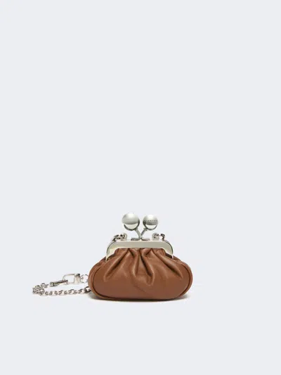 Max Mara Nappa Sheepskin Nano Pasticcino Bag In Brown