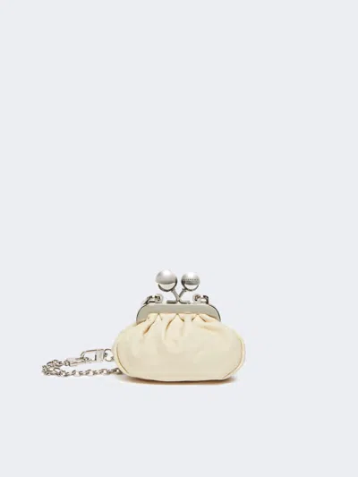 Max Mara Nappa Sheepskin Nano Pasticcino Bag In Ivory