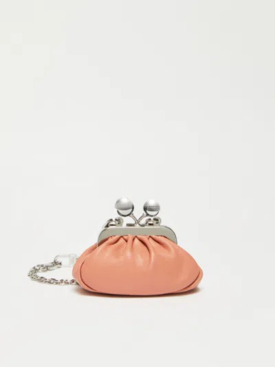 Max Mara Nappa Sheepskin Nano Pasticcino Bag In Pink