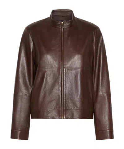 MAX MARA NAPPA-LEATHER BIKER JACKET