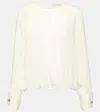 Max Mara Narvel Silk Crêpe Top In White