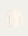 Max Mara Nastro Three-quarter Sleeve Cotton Jacket In White