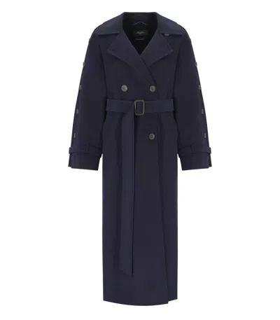 Max Mara Natale Blue Trench Coat