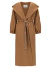 Max Mara Waist Belt Hooded Long Coat