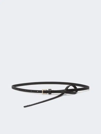 Max Mara Natural Leather Belt In Black