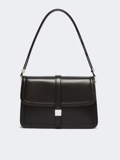 Max Mara Natural Leather Handbag In Black