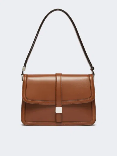 Max Mara Natural Leather Handbag In Brown