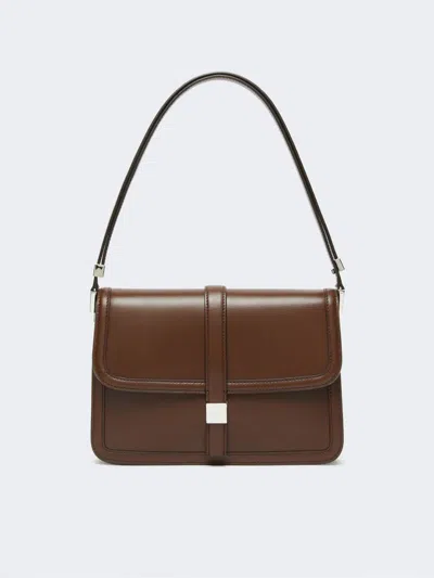 Max Mara Natural Leather Handbag In Brown
