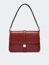Max Mara Natural Leather Handbag In Burgundy