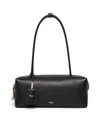 Max Mara Maxmara Women Holdallstring - Natural Leather Satchel In Black