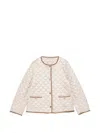 Max Mara Quilted Padded Jacket In Natural