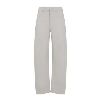 Max Mara Natural Straight Jeans In Gray