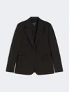 Max Mara Natural Stretch Wool Blazer In Black